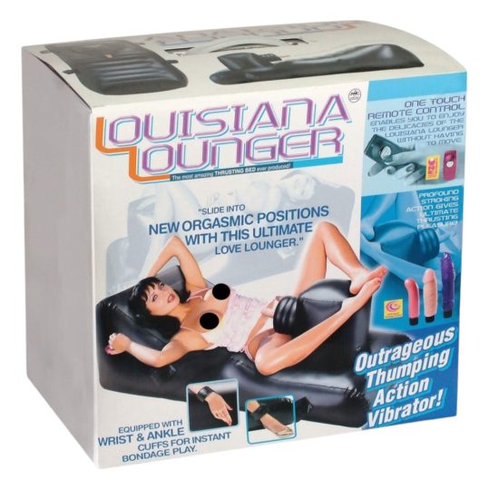 Louisiana Lounger - szexgép beépített vibrátorral (fekete)