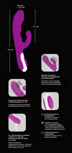 Javida - melegítő csiklóizgató vibrátor (pink)