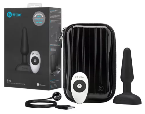 / b-Vibe trio - 3 motoros anál vibrátor (fekete)