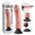 King Cock 9 tapadókorongos vibrátor (23 cm) - natúr