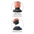 King Cock 9 tapadókorongos vibrátor (23 cm) - natúr