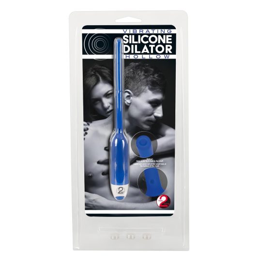 / You2Toys - DILATOR - üreges szilikon húgycsővibrátor - kék (7mm)