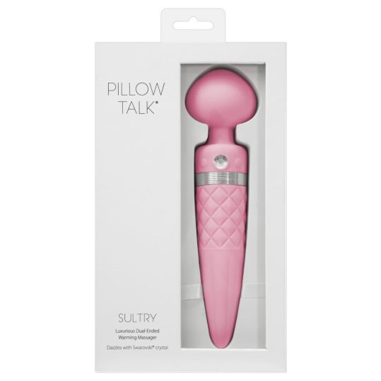 Pillow Talk Sultry - melegítős, 2 motoros masszírozó vibrátor (pink)