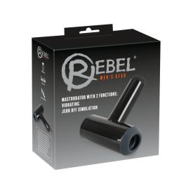   Rebel - akkus, fel-le mozgó, vibráló maszturbátor (fekete)