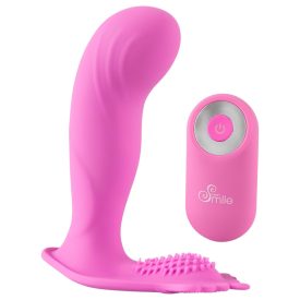  SMILE G-Spot Panty - akkus, rádiós felcsatolható vibrátor (pink)