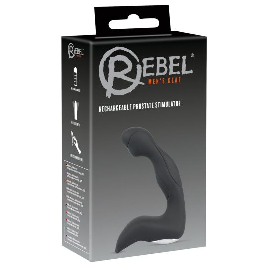 / Rebel - akkus, kezdő, hullámos prosztata vibrátor (fekete)