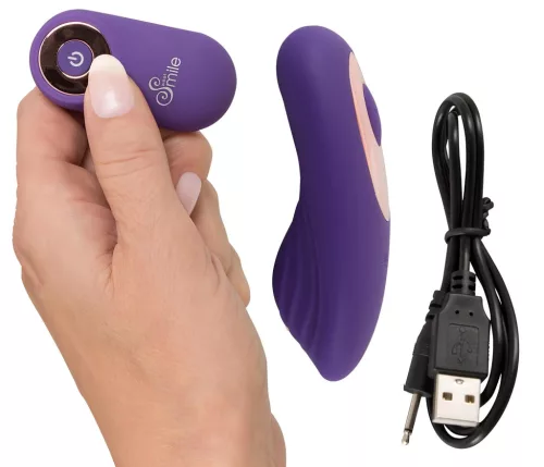 SMILE Panty - akkus, rádiós csikló vibrátor (lila)