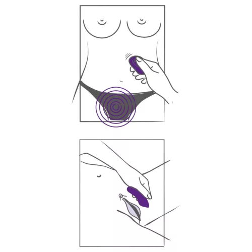 SMILE Panty - akkus, rádiós csikló vibrátor (lila)