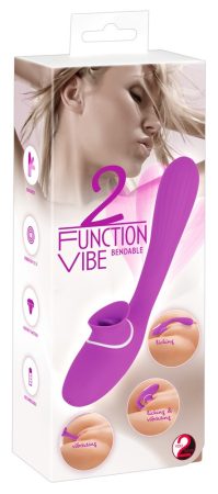 2-Function Vibe - akkus, hajlítható csikló- és hüvelyi vibrátor (lila)