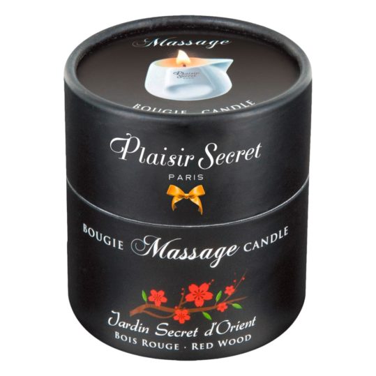 Plaisirs Secrets Red Wood - masszázsgyertya (80ml)