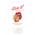 Lick it! - 2in1 ehető síkosító - pezsgő-eper (50ml)