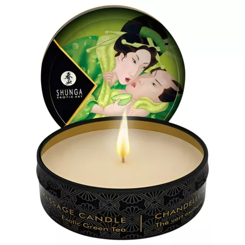Shunga - masszázsgyertya - zöld tea (30 ml)