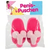 Plüss papucs rózsaszín - pénisz formájú