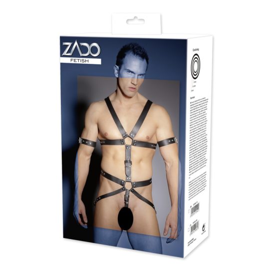 Pántos, bőr testhám body - férfiaknak