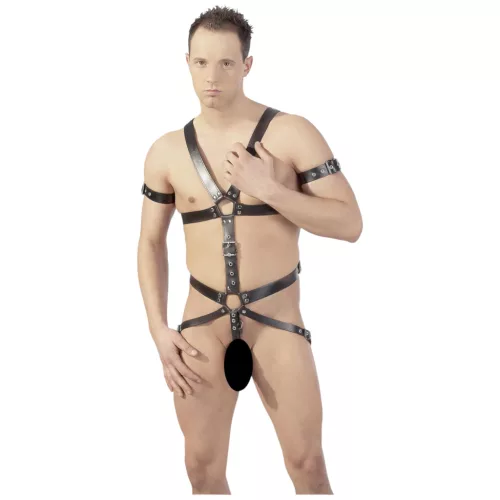 ZADO - pántos, bőr testhám body - férfiaknak