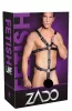ZADO - fekete bőr férfi testhám body (S-L)