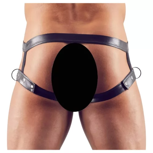 Svenjoyment - hám péniszgyűrűvel (fekete) - M/L