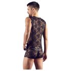 / Svenjoyment - áttetsző férfi body (fekete)