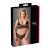 Cottelli Plus Size - finom csipke melltartó szett (fekete)