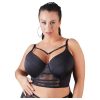 Cottelli Plus Size - pántos-csipkés melltartó (fekete) Cottelli Plus Size - pántos-csipkés melltartó (fekete)