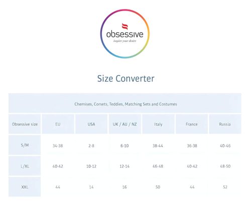 Obsessive 860-SET-1 - rózsás, csipke melltartó szett (fekete)