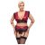 / Cottelli Bondage Plus Size - csipkés melltartó szett (piros)