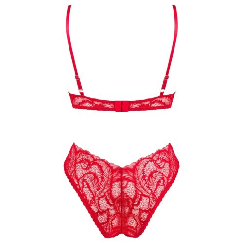 / Obsessive Atenica - keresztpántos fehérnemű szett (piros)