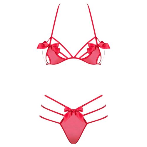 Obsessive Giftella - masnis fehérnemű szett (piros)