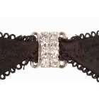 / Abierta Fina - csillogó köves fehérnemű szett (fekete)