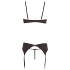 / Abierta Fina - csillogó köves fehérnemű szett (fekete)