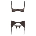 / Abierta Fina - csillogó köves fehérnemű szett (fekete)