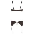 / Abierta Fina - csillogó köves fehérnemű szett (fekete)