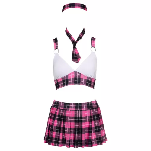 Cottelli - kockás diáklány jelmez szett (pink)