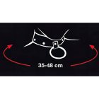 Bad Kitty - szíves nyakörv és fém póráz (fekete)