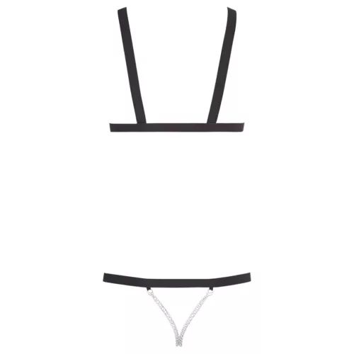 Bad Kitty - szegecses pántos body - fekete (S-L)