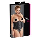 Cottelli Plus Size - szatén derékfűző (fekete)