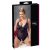 / Cottelli Plus Size - csipkés body (fekete)