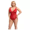 Cottelli Curves - áttetsző csipke body (piros)