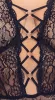 Cottelli Curves Plus Size - átlátszó mintás body (fekete)