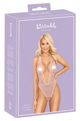 Kissable - csipke body (pink)