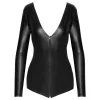 Noir - fényes hosszú ujjú body (fekete)