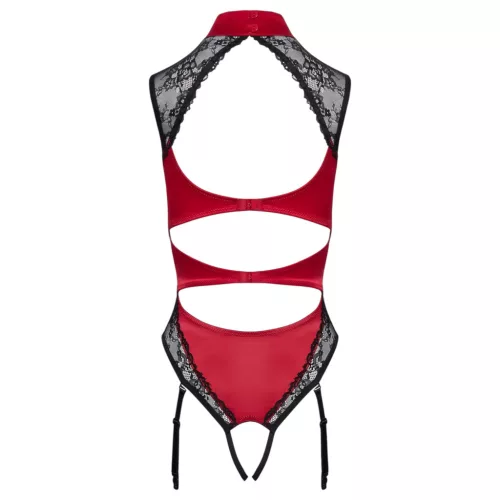Cottelli - csipkés, nyakpántos body (piros)