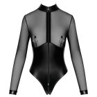 Noir - fényes body átlátszó betéttel (fekete)