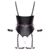 Cottelli - nyitott bondage body bilincsekkel (fekete)
