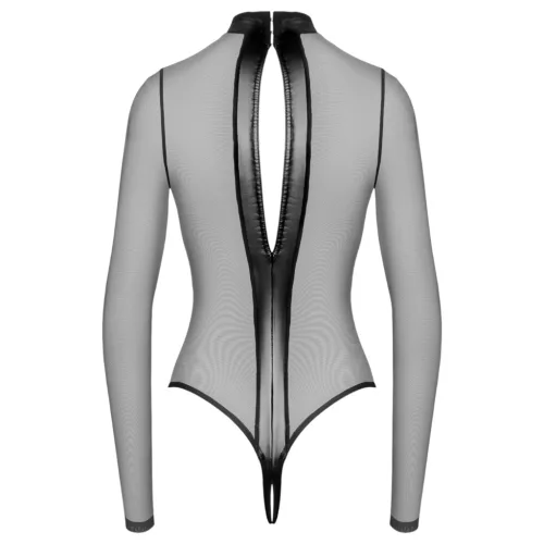 / Noir - áttetsző, keresztes body (fekete)