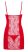 Obsessive Heartina - virágos, szíves díszes hálóruha tangával (piros)