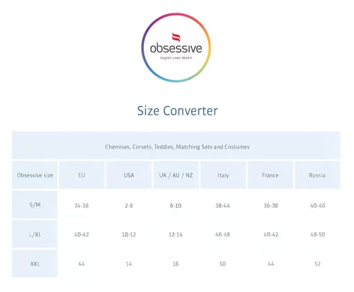Obsessive Heartina - hálóing és tanga (piros)