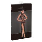 Noir - átlátszó, virágos, hosszú ruha (fekete)