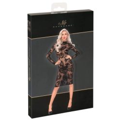 / Noir - rózsás, hosszúujjú ruha (fekete)