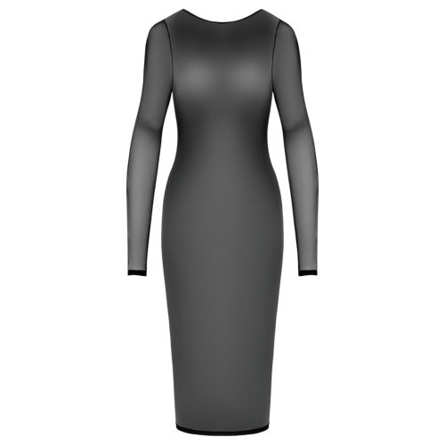 Cottelli Party - áttetsző, cipzáras ruha (fekete)